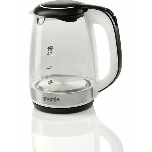 Чайник электрический Gorenje K17GLBW объем 17 л мощность 2200 Вт фильтр от накипи стеклянный 289000₽