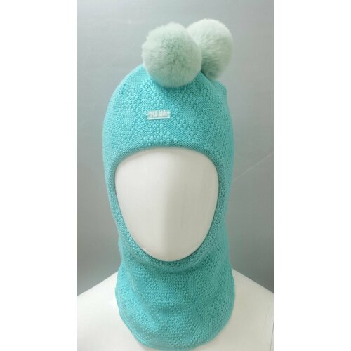 фото Шапка мегашапка, размер 52-54, бирюзовый