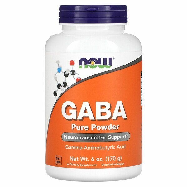 GABA / Гамма - аминомасляная кислота NOW GABA pure powder 170 гр