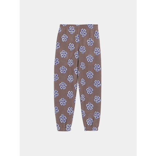 Брюки Bluemarble Flower Fleece Sweatpants Beige, размер L, коричневый