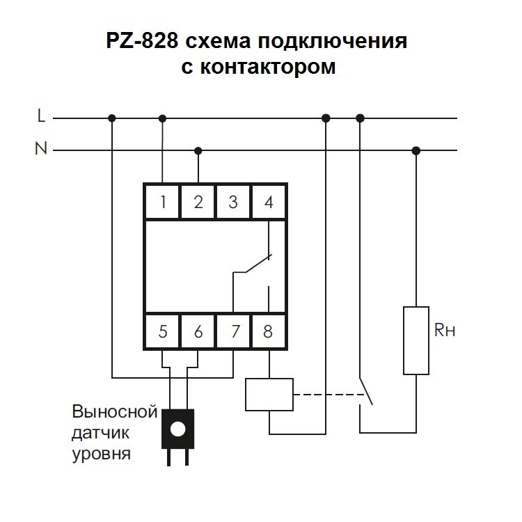 Одноуровневое реле контроля уровня жидкости Евроавтоматика F&F - фото №4