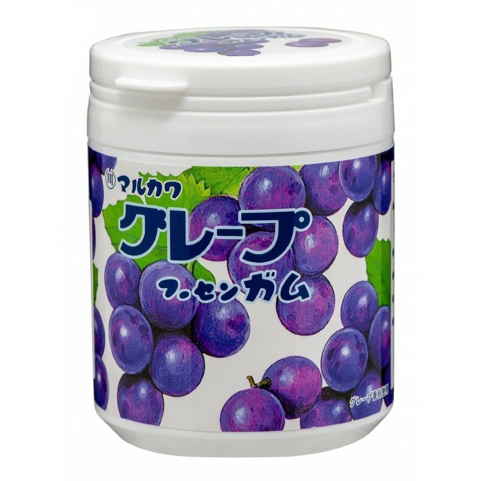 Жевательная резинка Marukawa Marble Grape вкус Виноград, банка 130 гр.