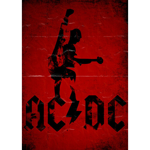 Плакат AC/DC Австралийская рок-группа, лого на баннере, 4259см. А2