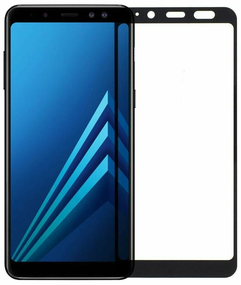 Защитное стекло 5d для Samsung Galaxy A8 2018 SM A530f черное