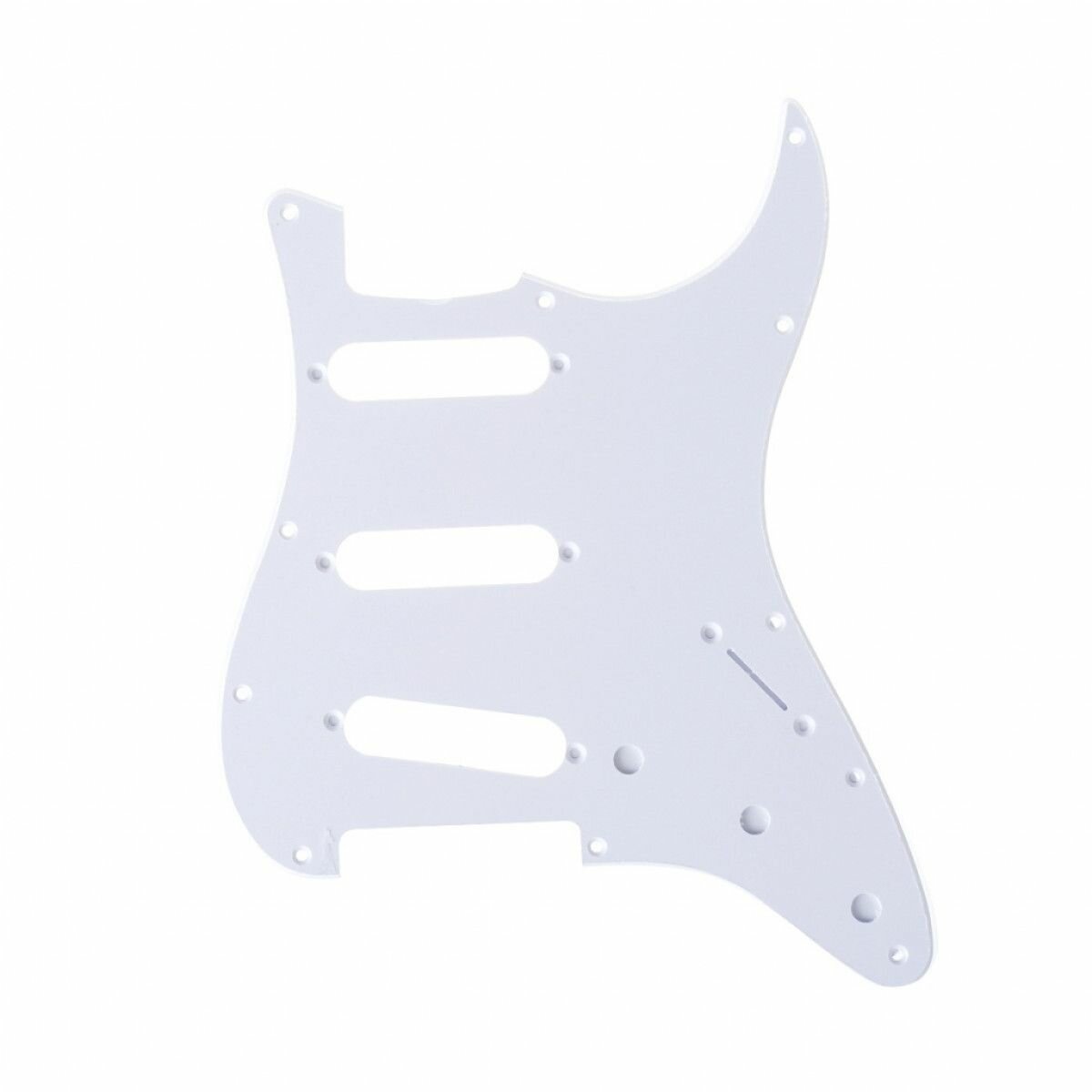 Панель (pickguard) Musiclily для стратокастера S-S-S, однослойная, белая (MX1388GW)