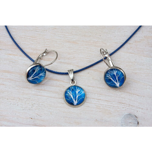 Комплект бижутерии Фламинго-Go!: серьги, подвеска, размер колье/цепочки 42 см