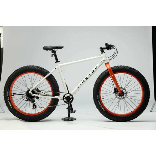 фото Велосипед фэтбайк fatbike time try tt222/8s 26" алюминиевая рама 19.5" гидравлический тормоз, белый