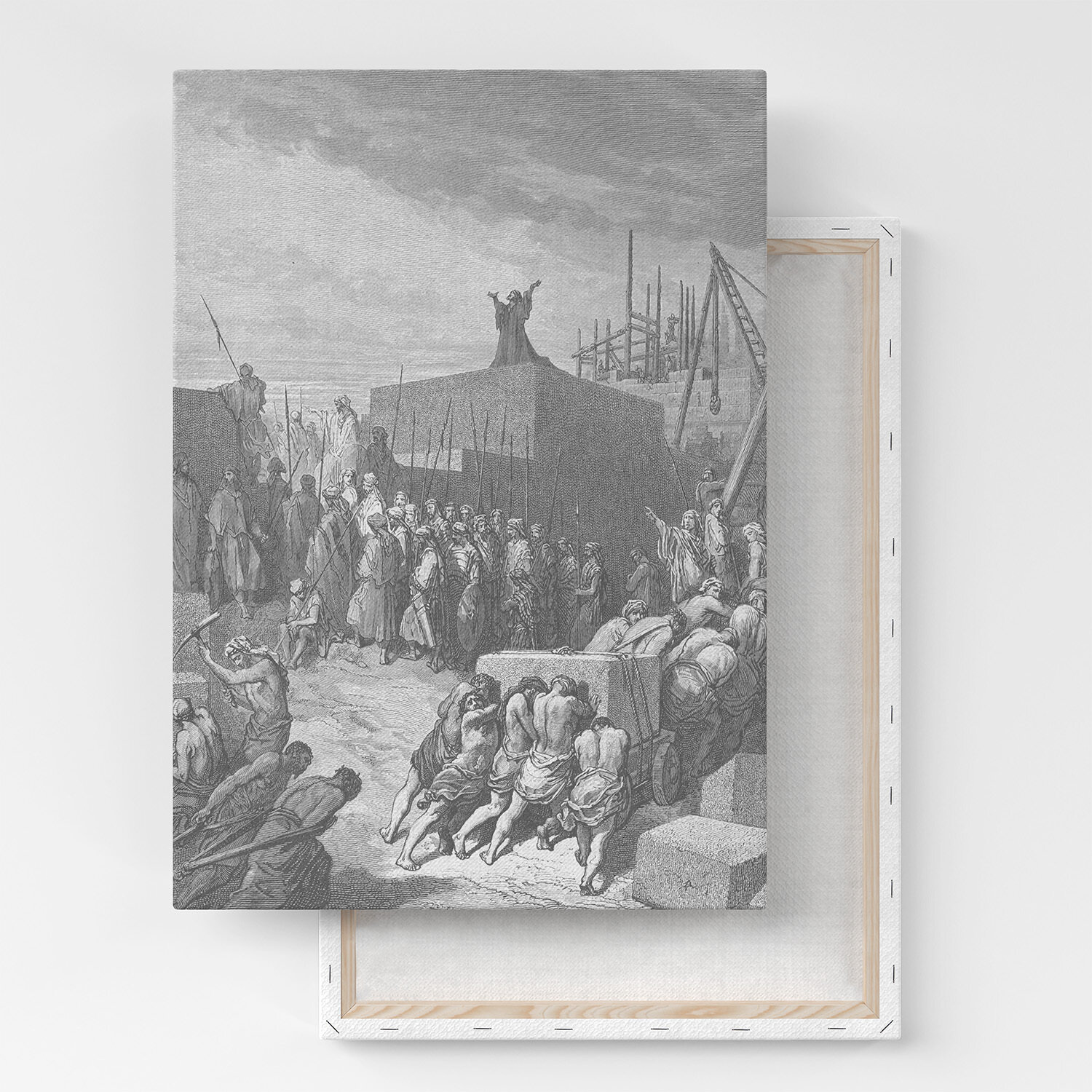 Картина на холсте, репродукция / The Rebuilding of the Temple / Гюстав Доре / Размер 30 x 40 см
