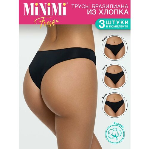 фото Трусы minimi, 3 шт., размер 48 (l), черный