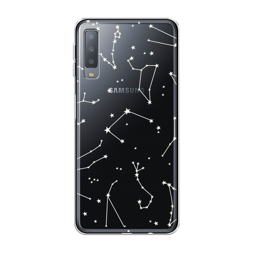 Силиконовый чехол на Samsung Galaxy A7 2018 / Самсунг Галакси A7 2018 Созвездия, прозрачный силиконовый чехол на samsung galaxy a7 2018 самсунг галакси a7 2018 прозрачный