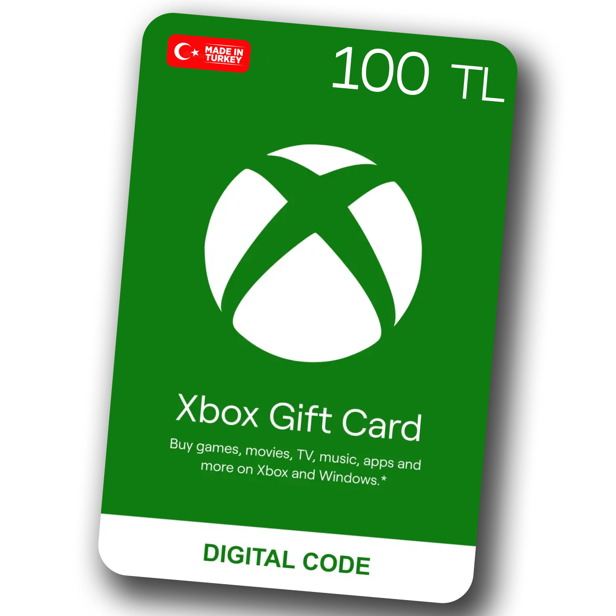 Цифровая подарочная карта Xbox Store 100 TRY/TL, (Турция) для пополнения кошелька