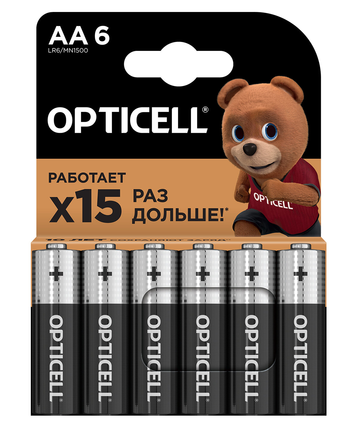 OPTICELL Батарейки AA 6шт