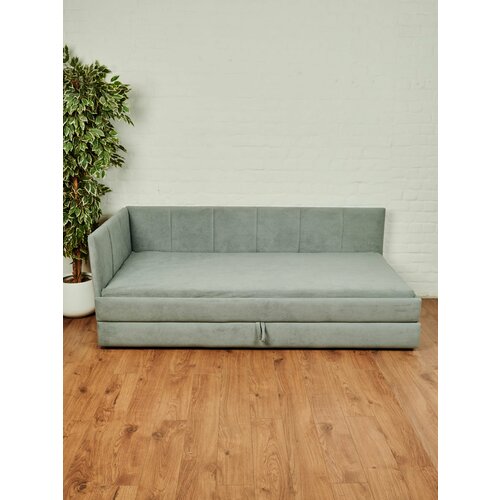 Детский диван-кровать Челси Лайт 180х80 см морская волна с выкатным ящиком Кровать детская от 3х лет Без матраса