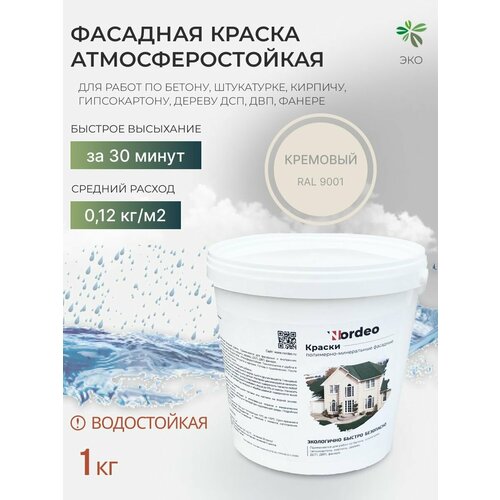Краска фасадная Nordeo RAL 9001 1 кг