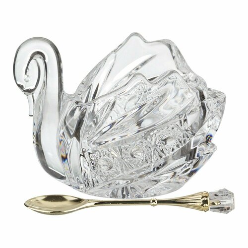 Икорница Лебедь 11см стекло 1184₽