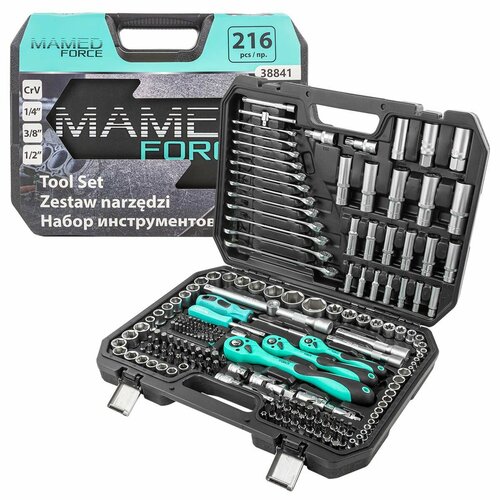 Набор инструментов 216пр. 1/4'3/8'1/2' MAMEDFORCE MF-38841