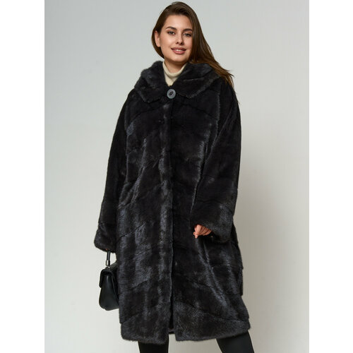 Шуба классика HJ IMPERIA FURS, размер 50, графит