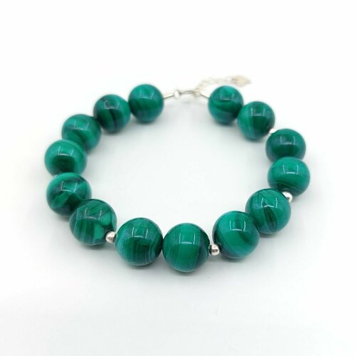 Браслет, малахит, размер 18 см