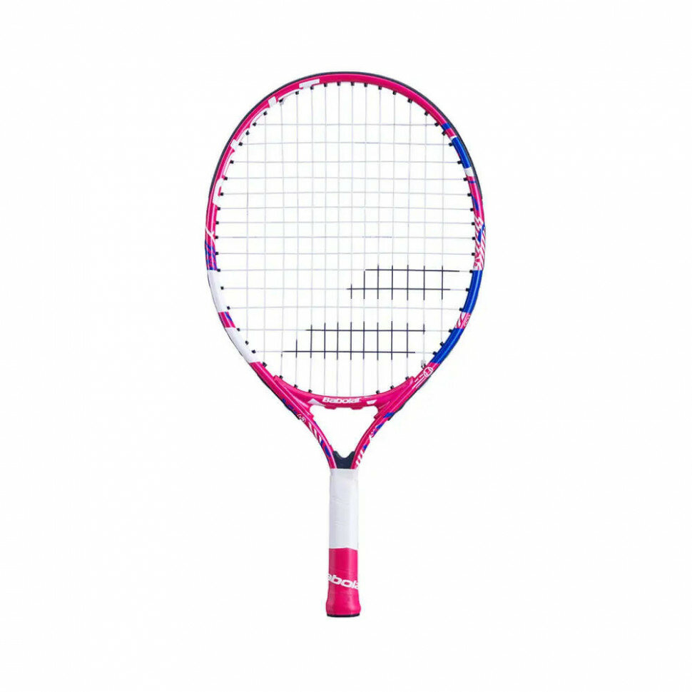 Ракетка для большого тенниса детская BABOLAT B`FLY 19 Gr0000, для 4-6 лет, алюминий, со струнами, розовый