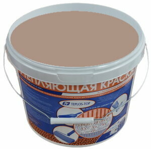Фасадная утепляющая краска Теплос-Топ 11 литров, NCS S 1515-R10B