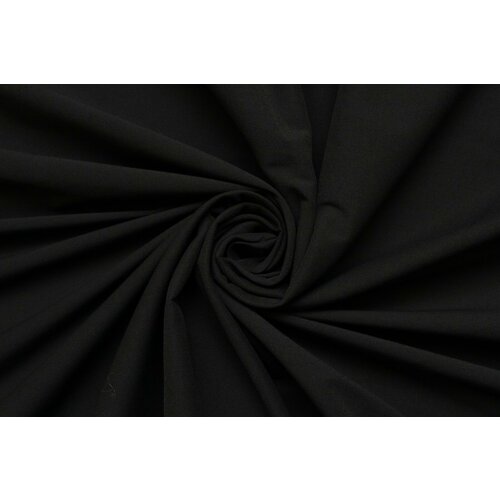 Ткань Хлопок-стрейч чёрный, ш148см, 0,5 м ткань хлопок стрейч gattinoni радуга с вышивкой ш148см 0 5 м