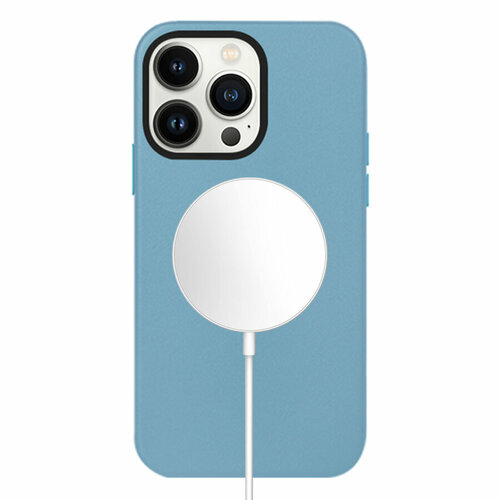 Чехол Leather Case with MagSafe KZDOO Mag Noble Collection для iPhone 13 Pro Max 6.7, синий (1) горящие скидки apple silicone case with magsafe для iphone 13 pro max розовый мел