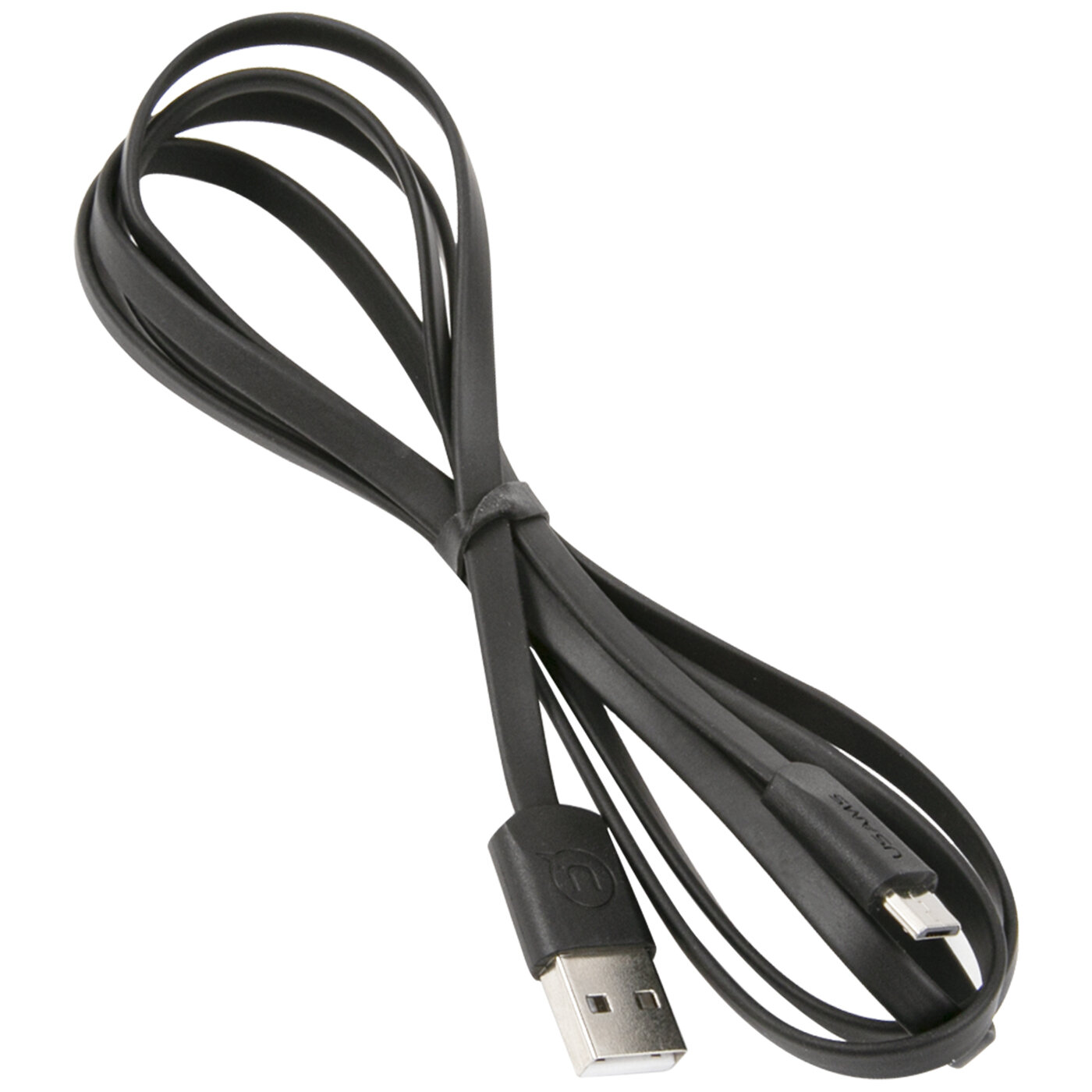 Дата кабель USB - micro USB USAMS-U2 плоский/Провод USB - micro USB/Кабель USB - micro USB разъем/Зарядный кабель черный (SJ201MIC01)