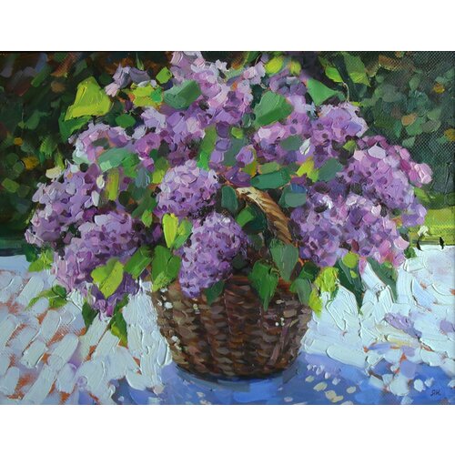 Картина Сирень 40х50 см холст масло ручная работа 60000₽