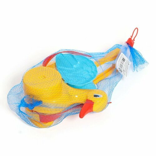 Каталка с ручкой «Утёнок Кряк», со звуковым устройством, микс (комплект из 4 шт)