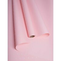 Матовая пленка упаковочная 60 мкм 58 см х 10 м горошек белый на розовом от AtlasWeld  ...