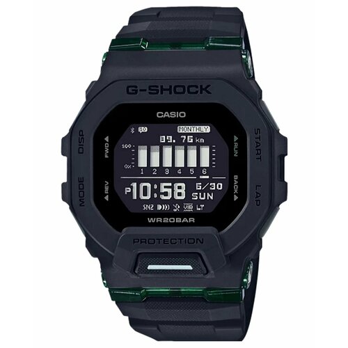 Наручные часы CASIO G-Shock, зеленый, черный наручные часы casio наручные часы casio gbd h1000bar 4e синий красный