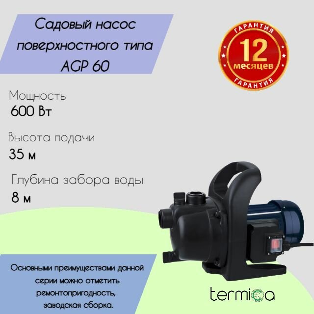 Termica AGP 60 поверхностный садовый насос