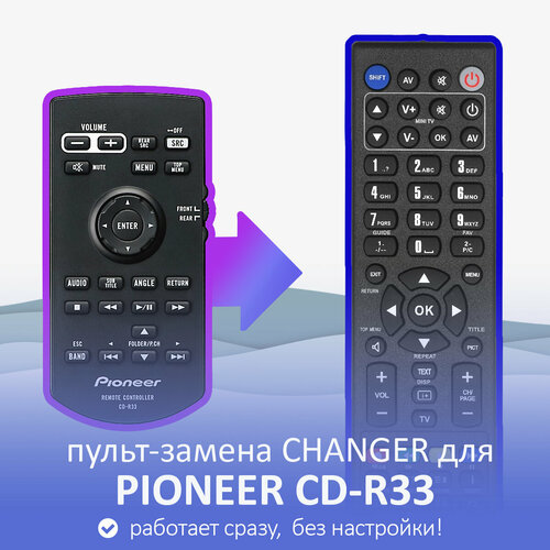 Пульт-замена для PIONEER CD-R33 автомагнитола pioneer avh a245bt