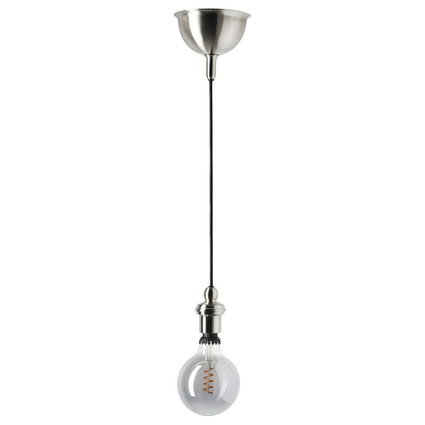 Лампа светодиодная IKEA ROLLSBO ролльсбу 125мм, коричневое прозрачное стекло, E27, 1800 К