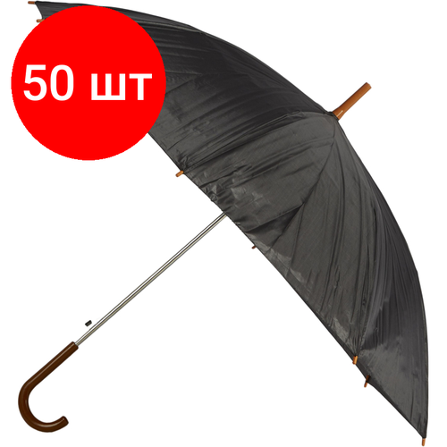 Зонт-трость черный зонт трость полуавтоматический кант 8 спиц r 41 см цвет чёрный