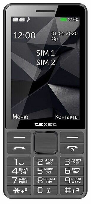 Сотовый телефон Texet TM-D324 серый