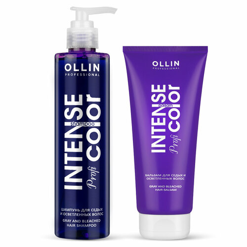 Набор INTENSE PROFI COLOR для тонирования волос OLLIN PROFESSIONAL седые и осветленные 250+200 мл ollin professional бальзам для седых и осветленных волос 200 мл ollin professional intense profi color