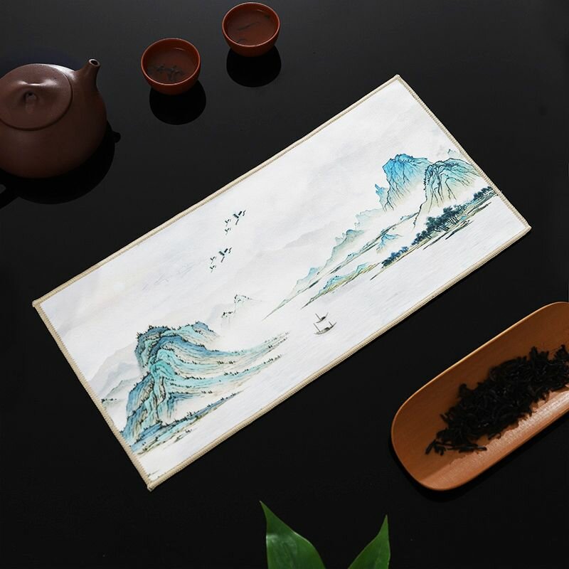 THE CHAI Салфетка для сервировки стола Замша искусственная 17x35см 1шт.