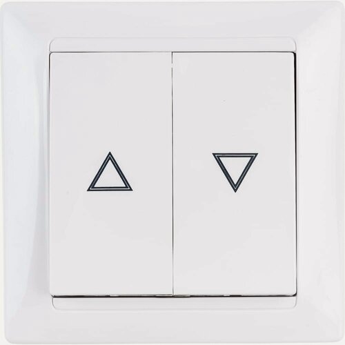 Изображение товара Выключатель Bylectrica открытой установки с электрической блокировкой для управления системами роллет и жалюзи, серия стиль, А410-891