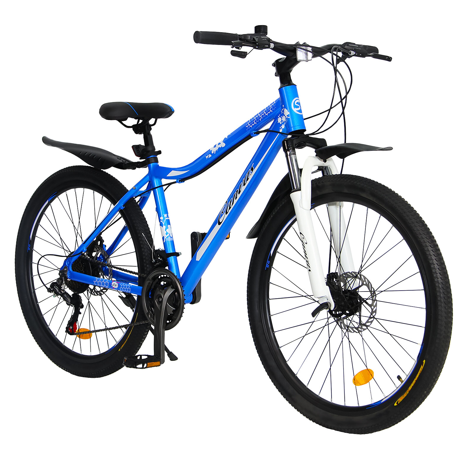 Горный велосипед скоростной Canvas 26" голубой, от 12 лет, 21 скорость (Shimano tourney)