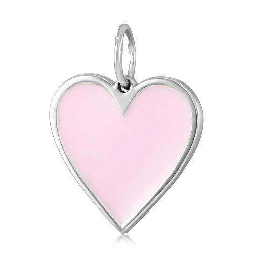 Подвеска Юверос серебро 925 проба родирование эмаль размер 15 см розовыйсеребристый 1075₽