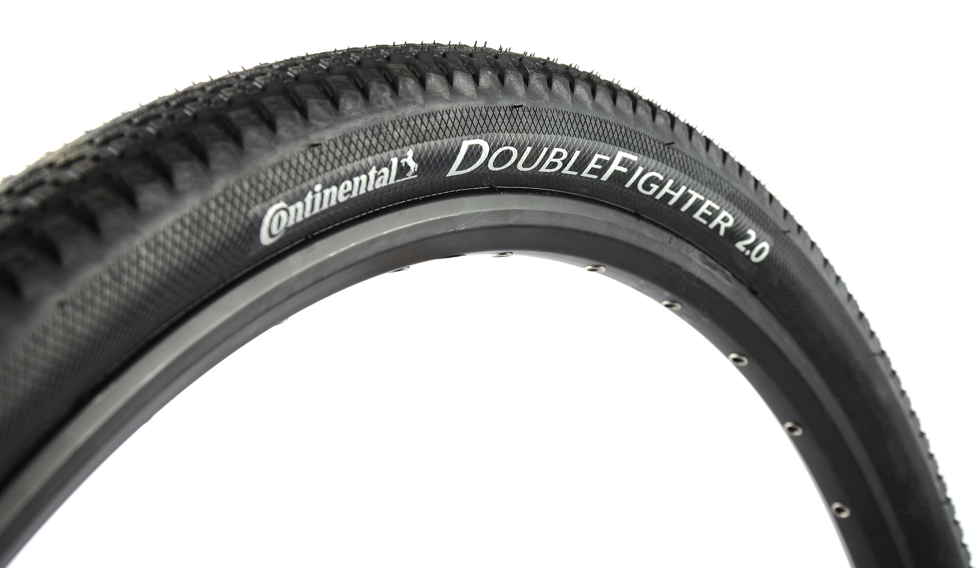 Покрышка для велосипеда Continental Double Fighter 3 29х2.00 (50-622), жесткий корд, 65PSI, чёрная