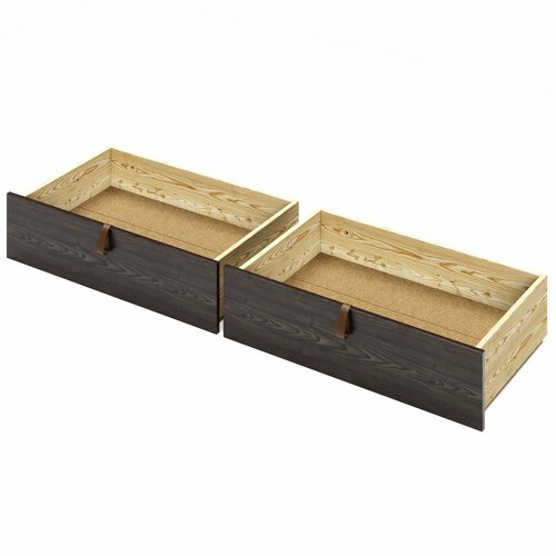 Ящик под кровать выкатной на колесиках для хранения вещей 57х925х208 см цвет венге 2 шт 9224₽