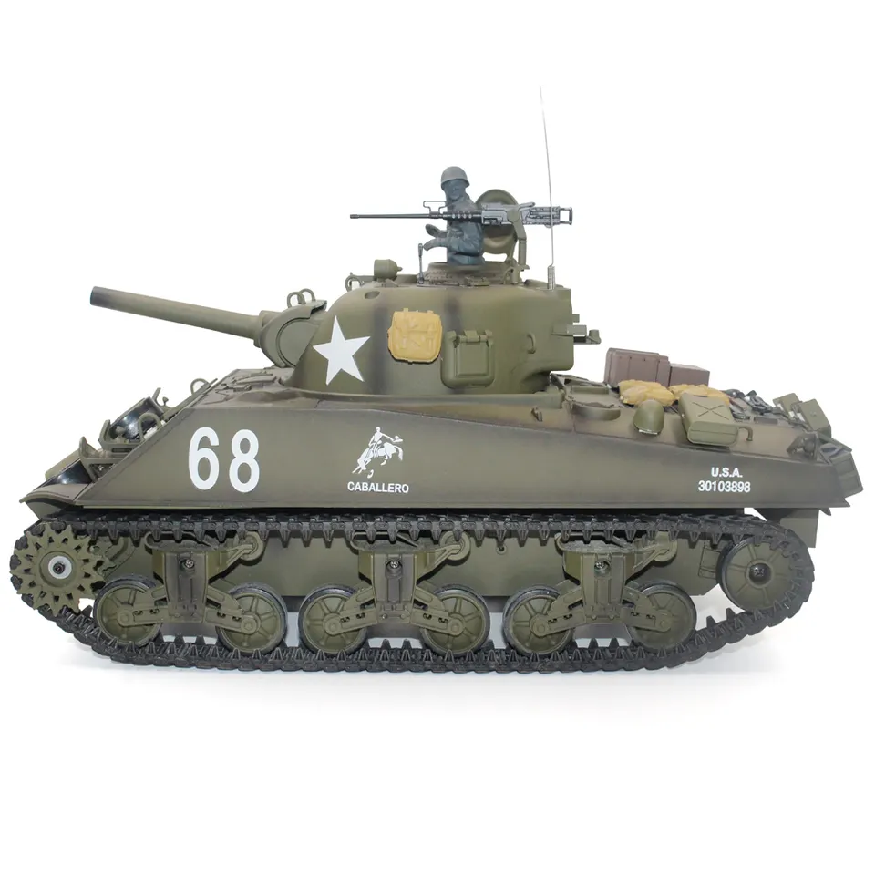 Радиоуправляемый танк Heng Long M4A3 Sherman V7.0 масштаб 1:16 RTR 2.4GHz - 3898-1 V7.0