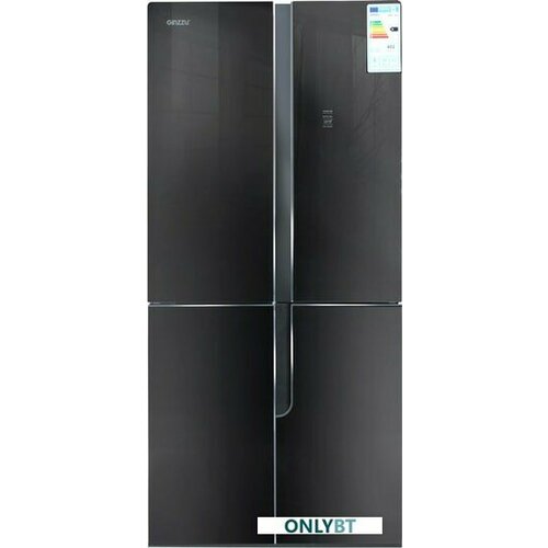 Холодильник Ginzzu NFK-500 черное стекло холодильник ginzzu nfk 575 gold glass