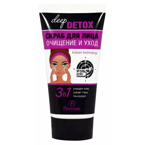 Floresan deep detox скраб для лица 150 мл 3уп