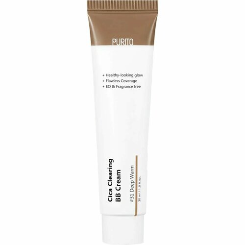 bb крем для лица purito bb крем для чувствительной кожи cica clearing bb cream 13 neutral ivory PURITO Крем ББ для чувствительной кожи с экстрактом центеллы азиатской PURITO Cica Clearing BB Cream №31 Deep Warm