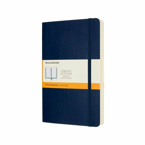 Moleskine QP616EXPB20 Блокнот moleskine classic soft expended, large, 130х210 мм, линейка, мягкая обложка, синий сапфир