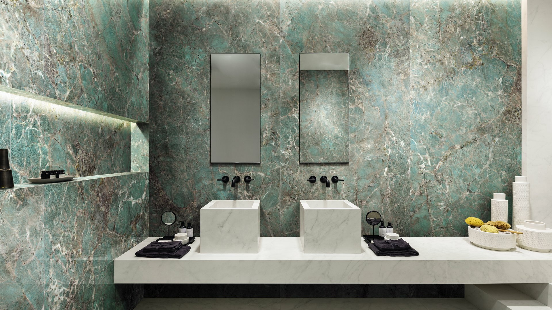 фото Керамогранит Rex Etoile Illusion Glossy 6mm 60x120 761778 мрамор морозостойкая