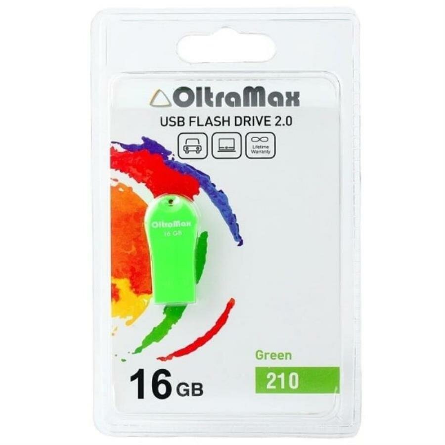 Память USB 16Gb OltraMax 210 зеленый (OM16GB210-Green)